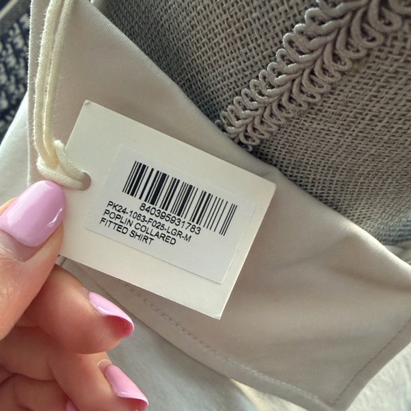 Khy Light Grey Poplin Collared Fitted Shirt - Picture 3 of 8